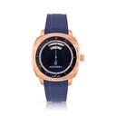 Stainless Steel 316L Watch Rose Gold Color Embedded With Blue Rubber For Men - blue MOP dial 