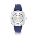 Stainless Steel 316L Watch Silver Color Embedded With Blue Rubber For Men - silver metal dial 