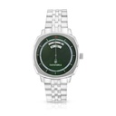 Stainless Steel 316L Watch Silver Color For Men - Green metal dial 