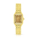 Stainless Steel 316L Watch Golden Color With White Zircon - light gold MOP dial 