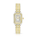 Stainless Steel 316L Watch Silver And Golden Color With White Zircon - white MOP dial 