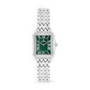 Stainless Steel 316L Watch Silver Color Embedded With White Zircon - green MOP dial 