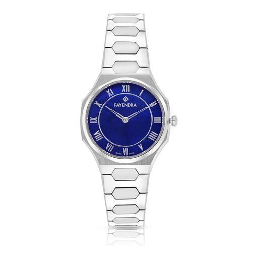 [WAT3100000BLUW134] Stainless Steel 316L Watch Silver Color - white MOP dial 