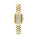 Stainless Steel 316L Watch Silver And Golden Color With White Zircon - white MOP dial 