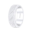 Tungsten Carbide Wedding Ring Silver Plated For Men