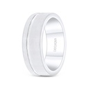 Tungsten Carbide Wedding Ring Silver Plated For Men